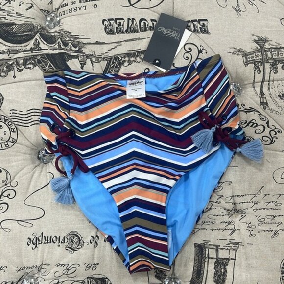 Mossimo Printed High Waist Lace-Up Bikini Bottom - Picture 3 of 8